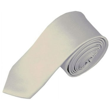 Solid Ivory Skinny Men's Necktie
