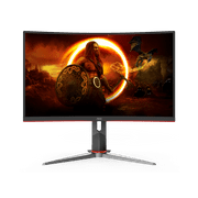 AOC 27" Curved Frameless Ultra-Fast Gaming Monitor, FHD 1080p, 0.5ms 240Hz, FreeSync, HDMI/DP/VGA, Height Adjustable, 3-Year Zero Dead Pixel Guarantee, Black, 27" FHD Curved (C27G2Z)