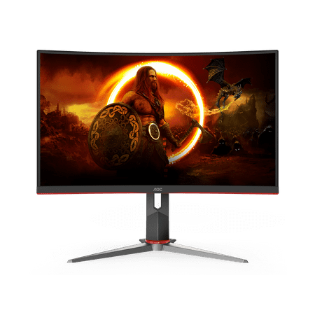 AOC C27G2Z 27  Curved Frameless Ultra-Fast Gaming Monitor  FHD 1080p  0.5ms 240Hz  FreeSync  HDMI/DP/VGA  Height Adjustable  3-Year Zero Dead Pixel Guarantee  Black  27  FHD Curved