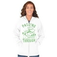 thumbnail image 3 of Alien UFO Passing Through Cute Funny Zip Up Hoodie Men's Women's Brisco Brands S, 3 of 6
