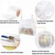 thumbnail image 5 of Organizador de juguetes para baño con cremallera en la parte inferior y 2 bolsillos laterales, organizador de juguetes para ducha y bañera de gran apertura con ganchos de succión y adhesivos, soporte, 5 of 5