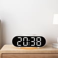 thumbnail image 2 of Unique Bargains Oval Alarm Clock Decorate for Bedroom White, 2 of 6