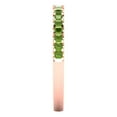 thumbnail image 4 of 0.29 ct Brilliant Princess Cut Natural Peridot 18K Rose Gold Stackable Band SZ 5, 4 of 6