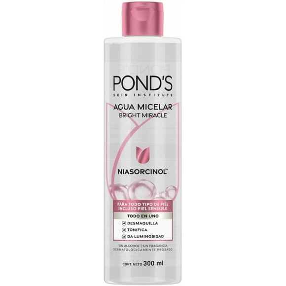 Agua Micelar Bright Miracle con Niasorcinol para todo tipo de piel Pond´s