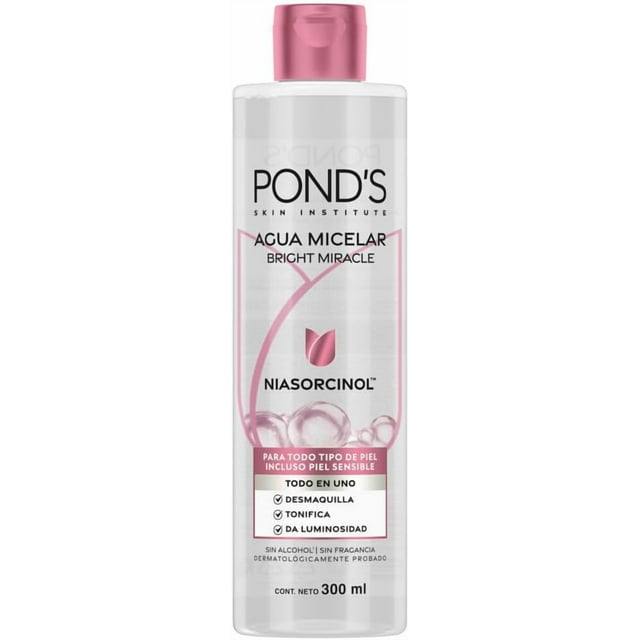 Agua Micelar Bright Miracle con Niasorcinol para todo tipo de piel Pond´s