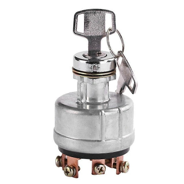 Ignition Switch Starting Device of Tractor Lawn Mower With 4 Position 6 Terminal Wire Digger 2 Keys