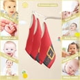 thumbnail image 3 of SKYSONIC Red Santa Belt Baby Muslin Washcloths Face Towel, 3 PCS Funny Christmas Burp Cloths Cotton Wipes Infant Wash Cloth for Newborn Boys Girls 12"x12", 3 of 7