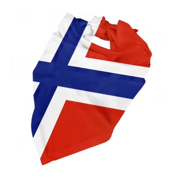 Norwegian Flag Dog Bandanas Triangle Dog Scarfs For Small Medium Large Dogs And Cats