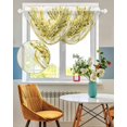 thumbnail image 3 of Eucalyptus Yellow Sheer Waterfall Valance Curtains for Window, Vintage Bottle Succulents Flower Stripe Rod Pocket Sheer Topper Swag Curtains for Living Room, Kitchen 38.5"W x 47.2"L, 3 Panels, 3 of 7