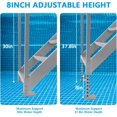 thumbnail image 3 of Dock Ladder,Boat Ladder -350/500lbs Weighing Apacity Aluminum Swimming Ladder,Nonslip Design for Lakes Sea Boarding Swimming Pools, 3 of 8