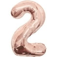 thumbnail image 2 of Giant Rose Gold Number 2 Foil Balloon 34", 2 of 2