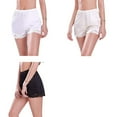 thumbnail image 3 of Yokua Lace Half Slip Shorts Pettipants for Women Wide Leg Pajama Pants Slip Shorts, 3 of 15