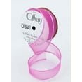 thumbnail image 5 of Offray Ribbon, Pink 1 1/2 inch Wired Sheer Ribbon for Floral, Crafts, and Decor, 9 feet, 1 Each, 5 of 14