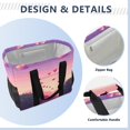 thumbnail image 4 of FORMRS Tote Bag for Women Large Capacity Canvas Travel Foldable Carry On Shopping Handbag, Pixel Floating Hearts, 4 of 8