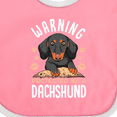 thumbnail image 4 of Inktastic Protected by a Dachshund Dog Boys or Girls Baby Bib, 4 of 4