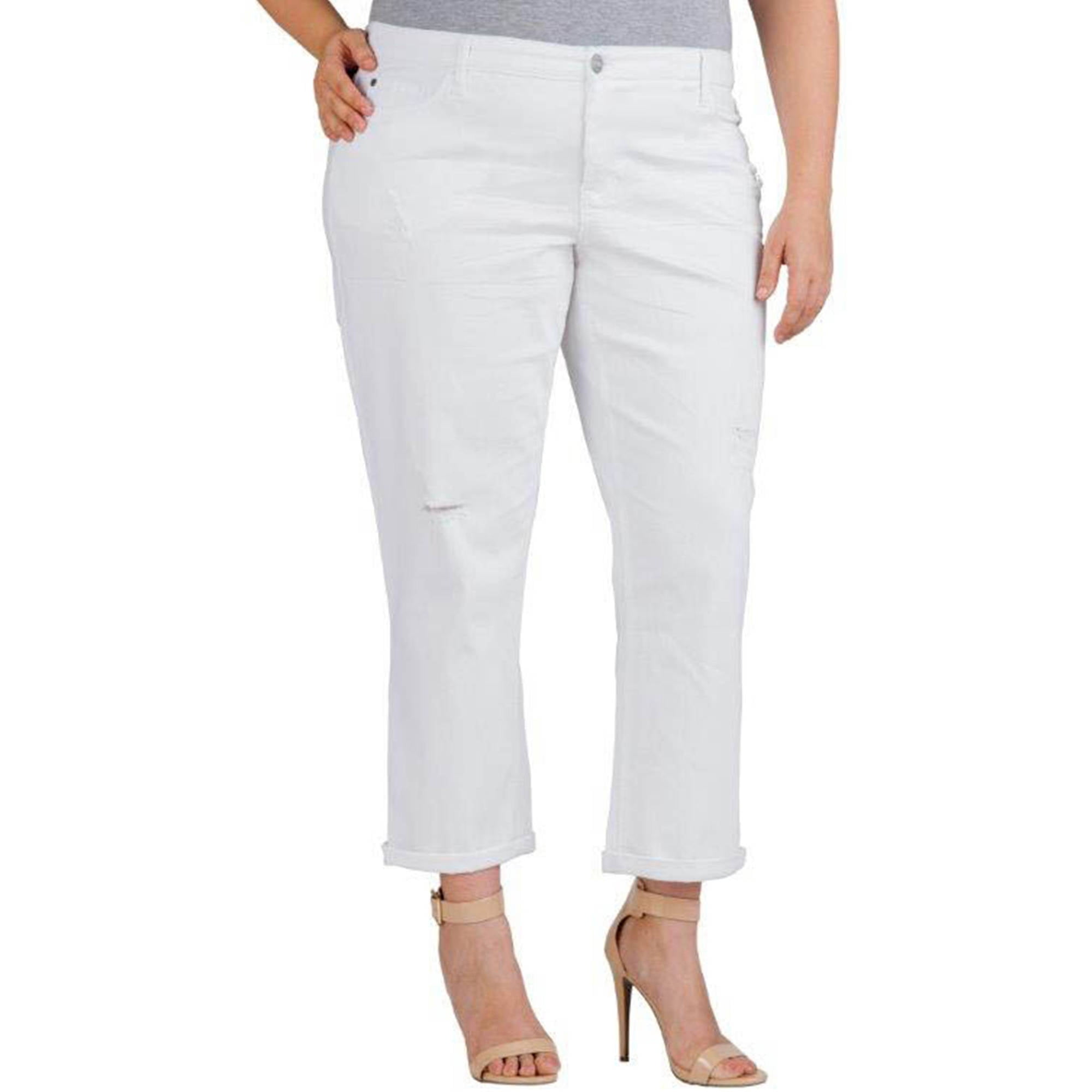 plus size distressed boyfriend jeans