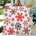 thumbnail image 3 of Christmas Snowflake Winter Blankets&Throws Funny Christmas Blanket for Dormitory Couch Bed Sofa,51x59inch, 3 of 11