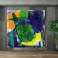 thumbnail image 6 of "Brushstroke Ballet" Oversized 72"x 36" Frameless Free-Floating Reverse Printed Tempered Art Glass Panels Set, 6 of 12