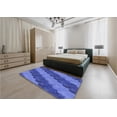 thumbnail image 5 of Ahgly Company Machine Washable Indoor Rectangle Transitional Sky Blue Area Rugs, 3' x 5', 5 of 7