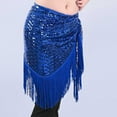 thumbnail image 7 of Nfurl Sequin Tassel Skirt for Women Shiny Belly Dance Hip Scarf Rave Party Festival Mini Skirts Trendy Glitter Sparkly Fringe Skirt Blue Free Size, 7 of 7