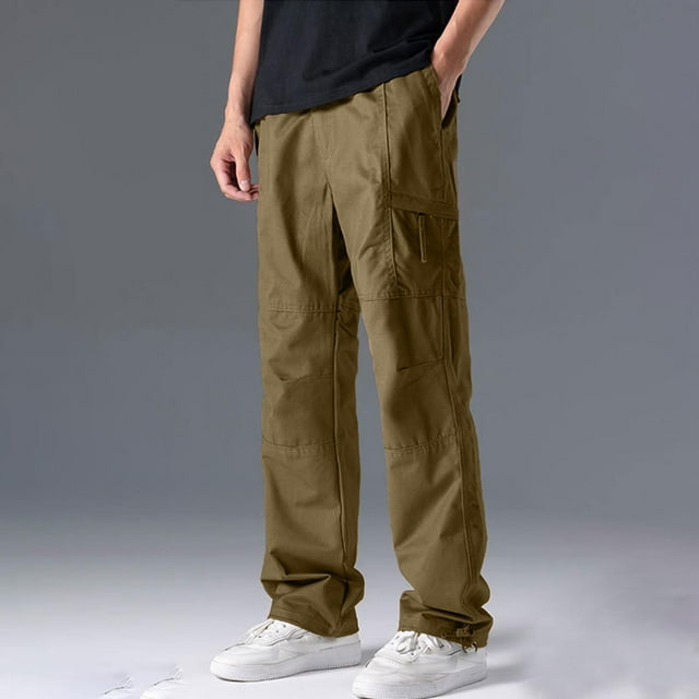 Ceisia Men's Gift All-Season Work Pants - Straight-Leg Functional Cargo Outdoor Casual Long Pants with Multi-Pockets