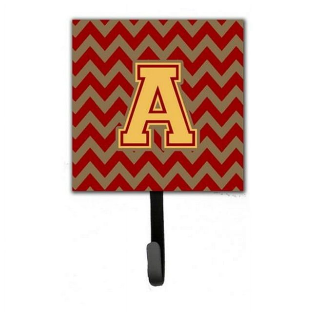 Carolines Treasures CJ1048-ASH4 Letter A Chevron Garnet & Gold Leash or Key Holder