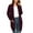 Wine, variant on Aiyino Women Solid Sweater Open Front Long Sleeve Knit Cardigan Casual Sweaters with Pockets,Camel XL
