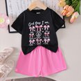 thumbnail image 3 of Toddler Girls Summer 2Pcs Outfits Set Cute Ladybug Print T-Shirt & Allover Floral Shorts Kids Outfit 3T 4T 5T 6T 7T, 3 of 7