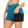 thumbnail image 2 of Women's Activewear Running Bike Shorts Double Layer Quick-Dry Short with Pockets, 2 of 7