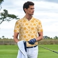 thumbnail image 3 of Balery Autumn Fall Yellow Leaves Camisa Polo de Hombre con Estampado, de Manga Corta y Tejido Medio, Camisa Tipo Golf Polo-3X-Large, 3 of 6