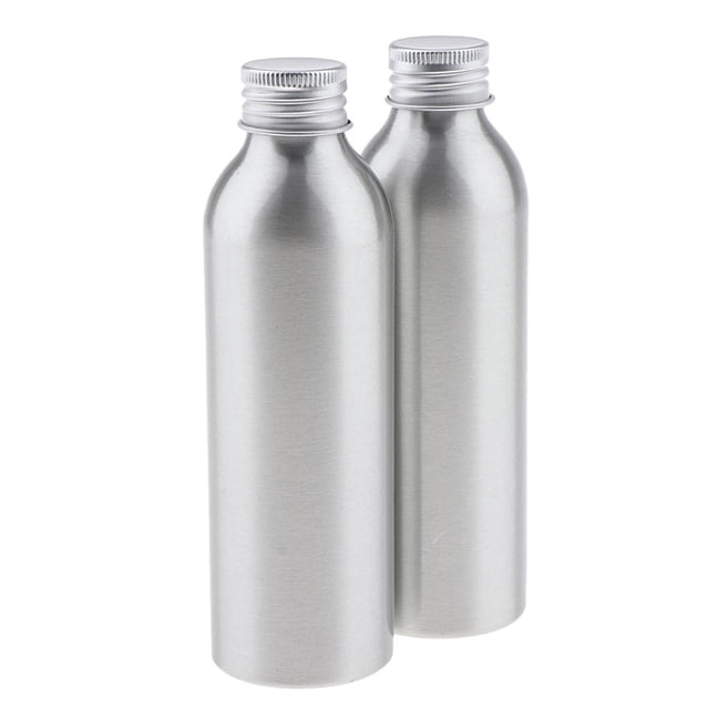 Envase de Botella de Aluminio de Seguridad de 2 Paquetes para ejercicio Libre, Senderismo, - Plata, 150 ml 150ml Macarena Botella de agua de aluminio