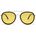 thumbnail image 2 of Gafas de sol retro steampunk redondas steampunk con doble puente A, 2 of 5