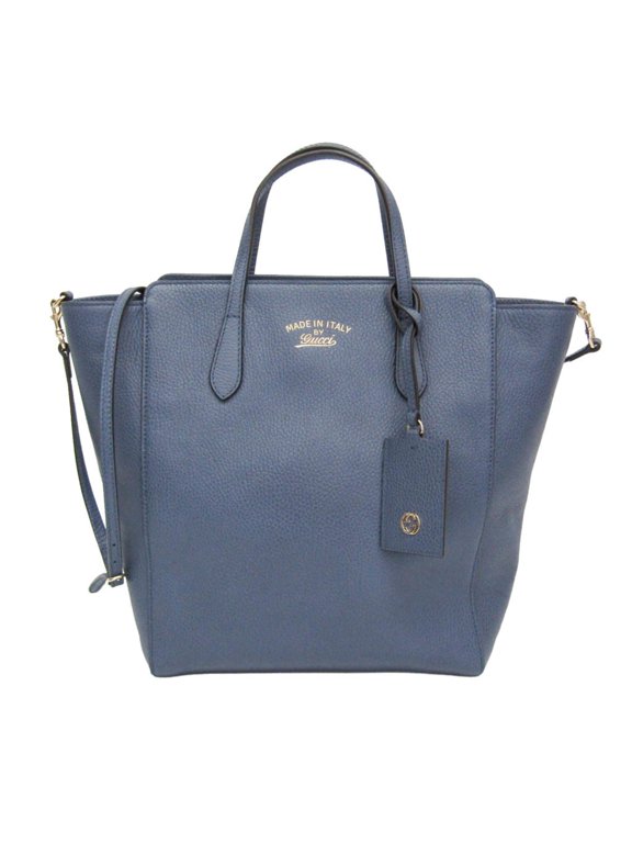 Pre-Owned Gucci Gucci Swing 368824 Women's Leather Tote Bag Blue