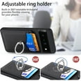 thumbnail image 5 of Phone Case for Google Pixel 6 Pro Wallet Cover with Tempered Glass Screen Protector Slim Ring Stand Credit Card Holder Magnetic Cell Accessories Pixel6Pro Pixel6 XL 6XL Pixle 6Pro 5G Women Men Black, 5 of 13