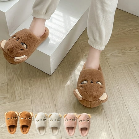 

Women s Slippers Winter Shoes Cotton Slippers Winter Warm Padded Outer Wear Thick Bottom Baotou Plush Cute Warm Shoes Winter Indoor Home Use Fashion Warm Thick Bottom Outer Wear Coffee Size 36-37