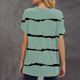 thumbnail image 2 of ICHUANYI Clearance Women's Fashion Comfortable Casual Round Neck Short Sleeve Print Top Blouse(Green, XXL) ICHUANYI WER2023081110976, 2 of 4