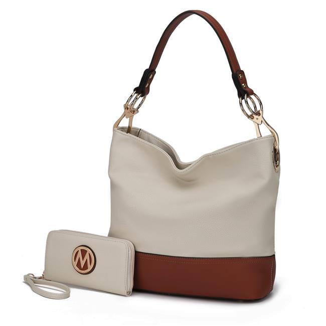 MKF Hobo Purses for Women PU Leather Designer Hobo Shoulder Handbag Top Handle Pocketbook 