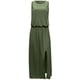 thumbnail image 4 of MELDVDIB - Vestido largo informal sin mangas para mujer, de color liso, para verano, con vuelo, para uso diario, para fiestas en la playa, con cuello redondo y abertura, en oferta, 4 of 5