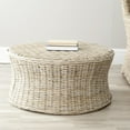 thumbnail image 2 of Safavieh Ruxton Wicker and Wooden Ottoman in Black, 2 of 4