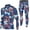 New Camo Yellow, variant on Men's Running Fitness Cooling Sportswear Camo Compression Short-Sleeved Shirt + Pants Sets