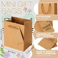 thumbnail image 3 of Mini Gift Bags Bulk, Paper Bag with Tag, Paper Gift Boxes with Handles for Birthday, Valentines Party Favor, Wedding, Small Business, Spring(Brown), 3 of 4