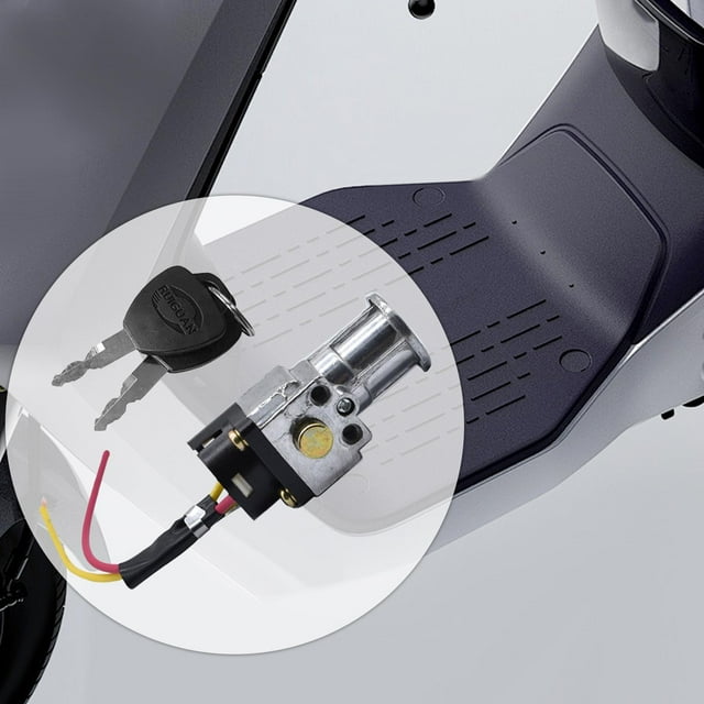 Cerradura de cilindro de batería Cerradura de batería de bicicleta eléctrica para exteriores Fácil de instalar Cerraduras de encendido resistentes