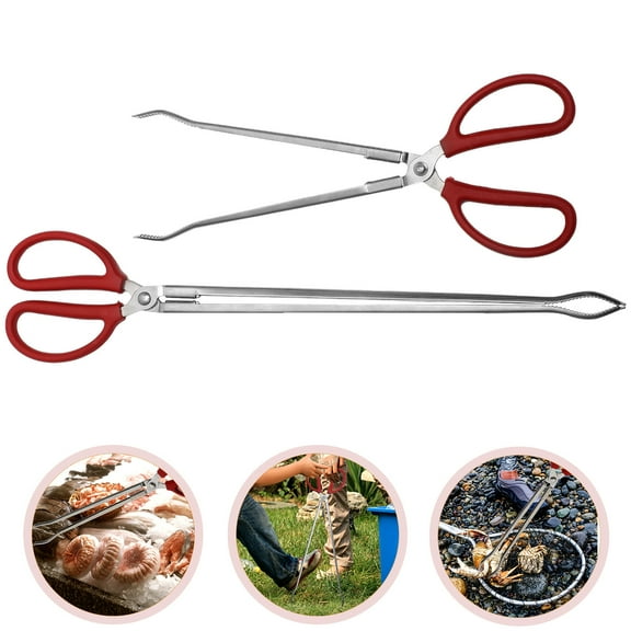 HOMOBABE 2Pcs Red Stainless Steel Crab Claws for Backyard Use
