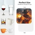 thumbnail image 5 of Leather Coasters with Heat-resistant for Drinks, Western Fire Cowboy Cup Coasters Cup Pad Mat for Tabletop Protection, Coffee Table, Office Desk and Housewarming Gift, 5 of 5