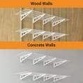 thumbnail image 6 of 2x6 ft Garage Shelving, 2-Pack Wall-Mounted Shelves for Garage, Kitchen, Pantry Storage, 800 lbs Total Load Capacity Storage Wall Shelving, White, 6 of 7