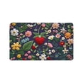 thumbnail image 1 of Hearth & Gear Strawberry Floral Carpet Mat Soft Polyester Fiber Floor Rug For Home Kitchen Bathroom Living Room Winter Throws for Couch Large Soft Blanket Polyester Blankets Size Fall Blanket Silk, 1 of 6
