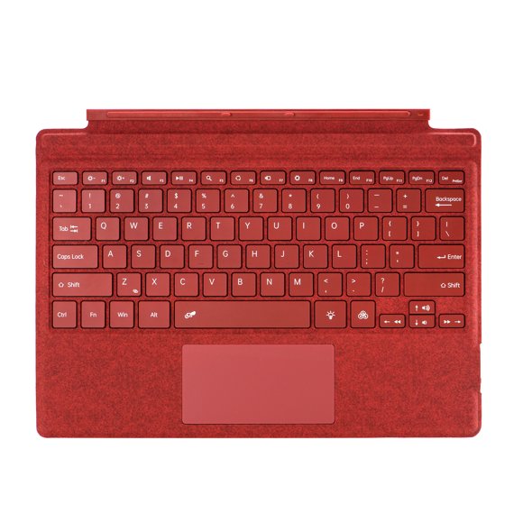 Graflsoa Microsoft Surface Pro Bluetooth 5.1 Keyboard with RGB Backlight, Magnetic Attachment, and Type-C Charging - Red