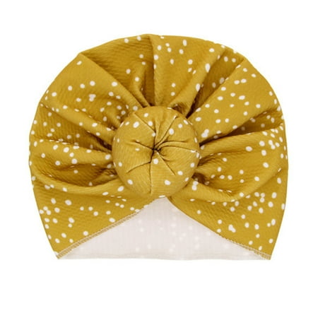 

YWDJ 3PC Newborn Boy Girl Floral Print Headwear Beanie Turban Hat Accessories C M