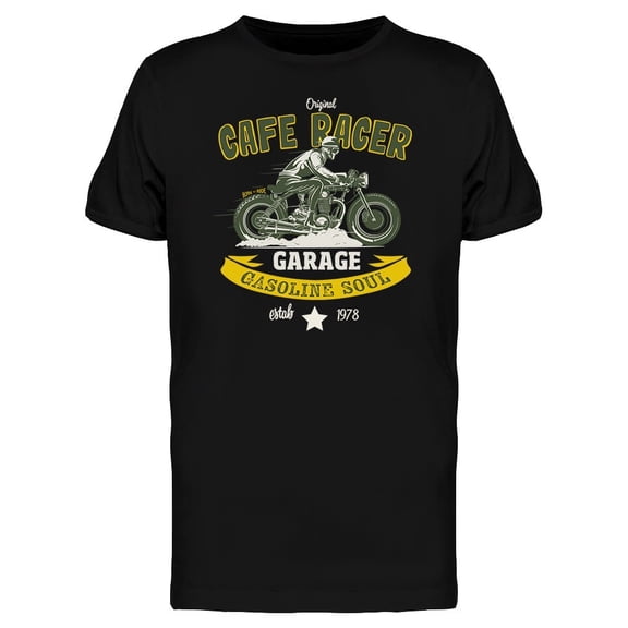 Motorcycle Cafe Racer Vintage Tee Men's -Image by Shutterstock