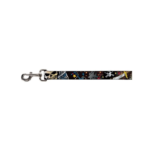 Pirate Ship Skull Swords Knife Anchor Collage Fun Animal Pet Dog Cat Leash